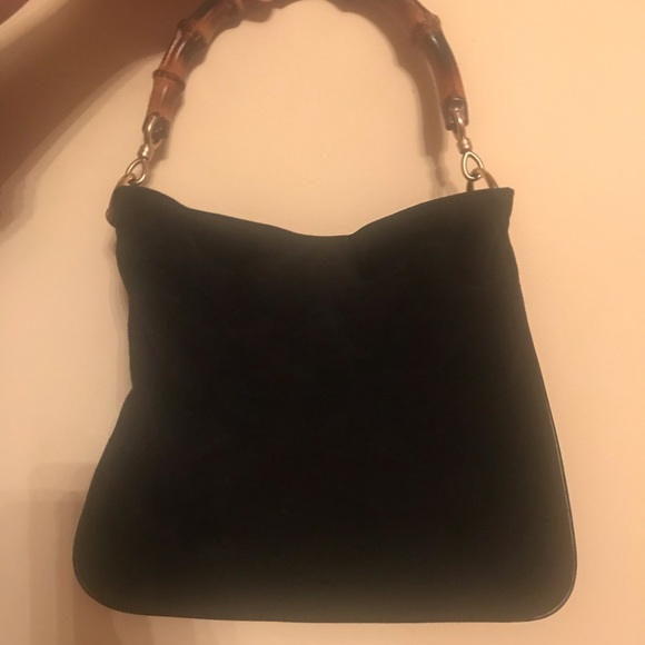 VINTAGE SUEDE/LEATHER HOBO BAG - Picture 1 of 6